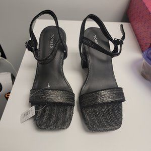 Raffia Platform Heel Sandal (WW) - SIZE 12